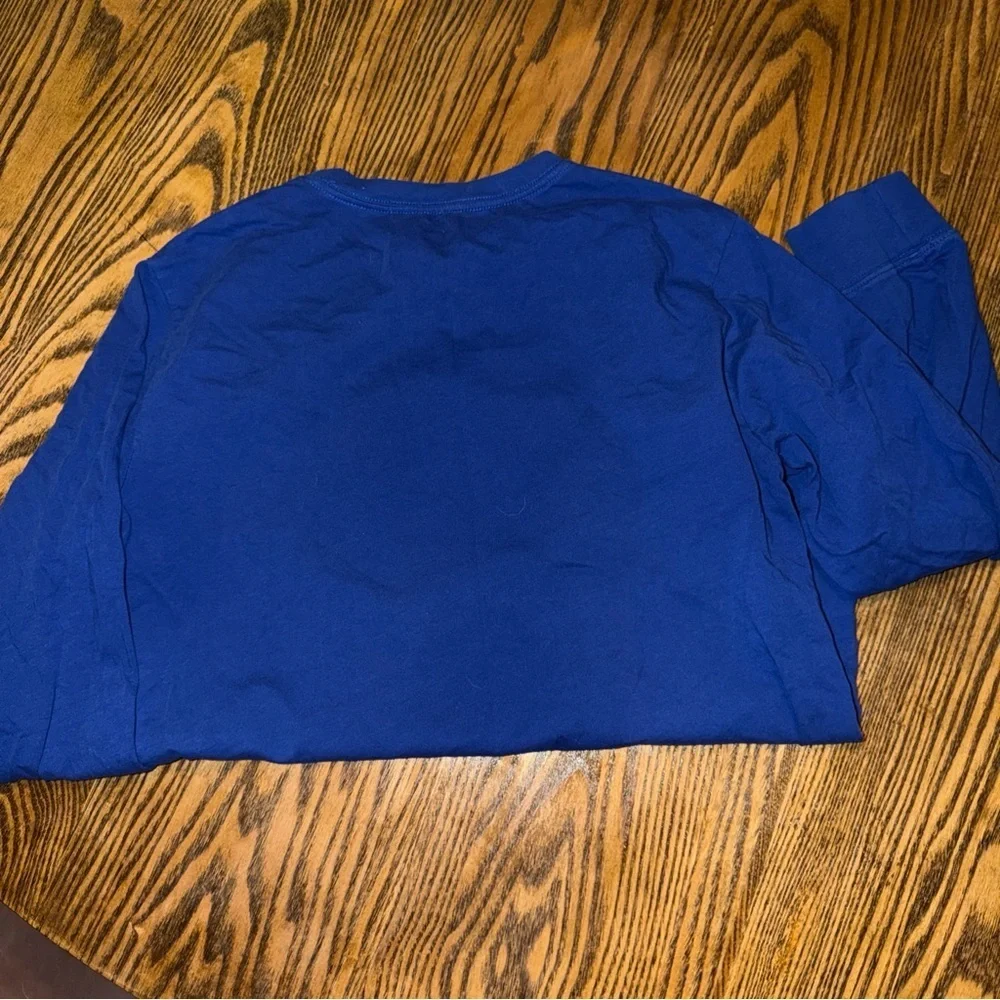 Ralph Lauren Kids Long Sleeve Shirt with Polo Bear in Blue and Yellow